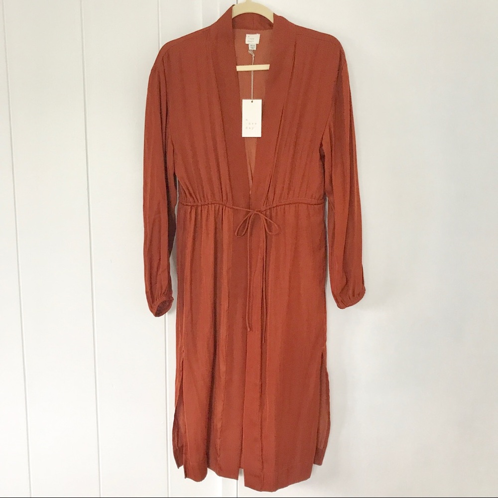 A New Day burnt orange duster NWT